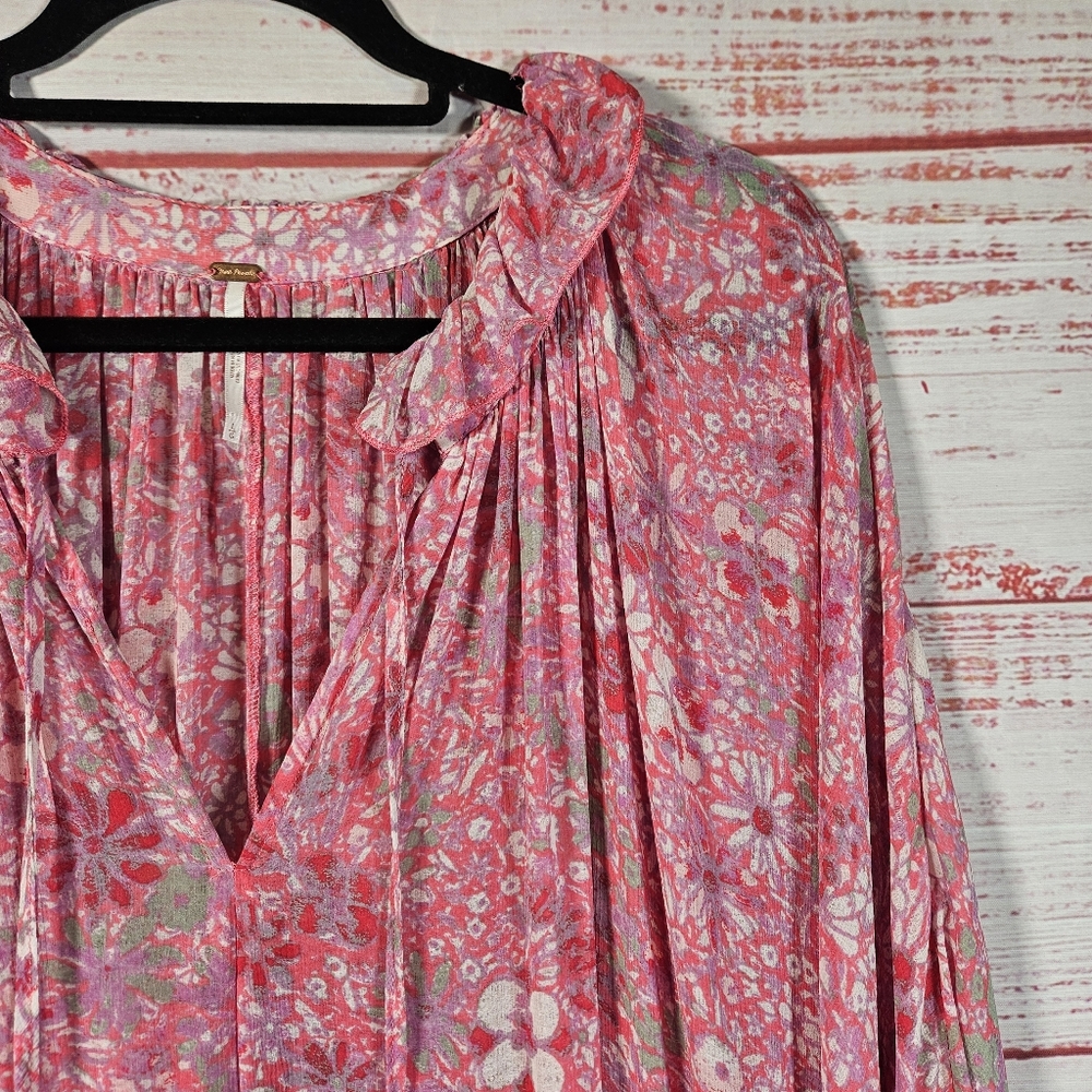Free People Feeling Groovy Pink Floral maxi dress - Picture 10 of 16
